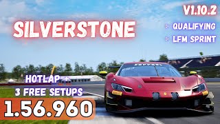 FERRARI 296 GT3  SILVERSTONE 1569  HOTLAP  FREE SETUP  ACC v110 [upl. by Genvieve]