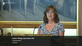 Grunnrenteskatt på havbruk  31052023 Sak 12 9 Irene Heng Lauvsnes [upl. by Clintock]