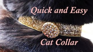 DIY Easy and Quick Cat Collars You Can Make for Your Kitty Buttons and Ribbon [upl. by Anear97]