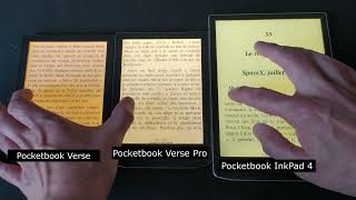 Pocketbook Verse Verse Pro and InkPad 4 Comparison 4k [upl. by Shultz]