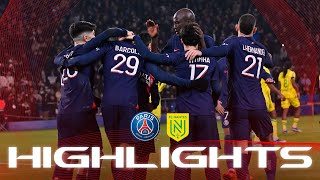 HIGHLIGHTS  PSG 21 NANTES ⚽️ BARCOLA amp KOLO MUANI  PSGFCN [upl. by Ahcim]