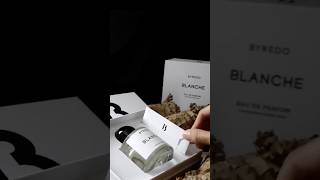 Byredo Blanche Perfume Unboxing 🤍 aesthetic unboxing byredo [upl. by Lolanthe]