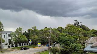 Nimbostratus clouds with virga rain heavy winds and rain  7523 [upl. by Hacim]