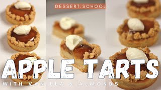 Apple Tatin Vanilla amp Almond Tarts Modern French Tatin Pomme Tartlet Tutorial RECIPE cooking [upl. by Debora564]