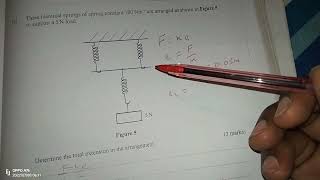 HOOKES LAW CALCULATIONSCOMBINED SPRINGS [upl. by Anestassia]