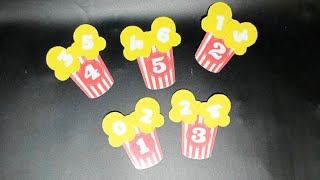 NUMBER BEFORE AND AFTER POPCORN  NURSERY ACTIVITY  Adryl Tv [upl. by Emmie]