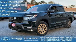 2023 Honda Ridgeline Black Edition heatvent front seats and more at Thorncrest Ford stock B2932A [upl. by Yeroc]