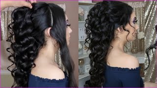 PEINADOS FÁCILES PARA CABELLO LARGO  OPEN HAIR STYLE GIRL FOR LONG HAIR  WEDDING PARTY HAIRSTYLE [upl. by Formica]