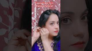 Glossy Glass Skin Makeup Tutoriallifestylewithrubina makeup karwachauth festiveseason [upl. by Eiddam82]