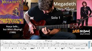 Megadeth Good Mourning Black Friday Every Guitar Solo with TAB [upl. by Yager]