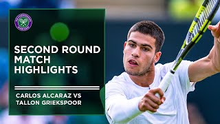 Tallon Griekspoor vs Carlos Alcaraz Second Round Highlights [upl. by Andaira400]