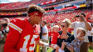 Pregnant Brittany Mahomes Shows off Her Bouncy Curls at Chiefs vs Broncos Game [upl. by Nosduj]