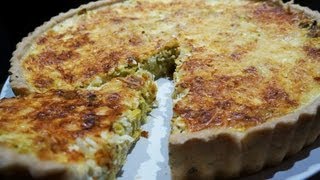 Recette de cuisine  Quiche 100 maison poireaux curry [upl. by Dunkin696]