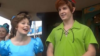 Peter Pan and Wendy Crow and Play a Game at Tokyo Disneyland [upl. by Namyac657]