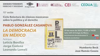 Seminario quotLa democracia en Méxicoquot Pablo González Casanova [upl. by Leahkim575]