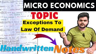 Exceptions to Law Of Demand  Microeconomics  Handwritten notes  economics handwrittennotes [upl. by Lechner]