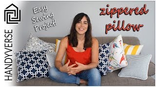 How to Make a Zippered Pillow  EP 012 [upl. by Barabas]