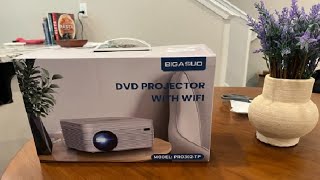 BIGASUO 5G WiFi Projector with DVD Player Review [upl. by Pelligrini449]