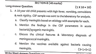 PYQ MBBS MICROBIOLOGY  QUESTION PAPERS  EXAM  TEST  SECOND YEAR MBBS  PDF [upl. by Aidnama]