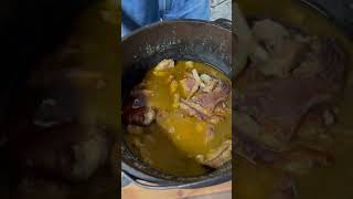 Pork chops in a gravy with a little something food cooking foodshorts foodie outdoorcooking [upl. by Naus]