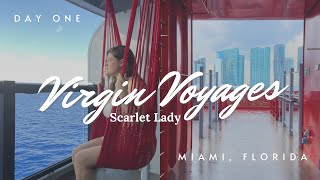 First Time Sailing with Virgin Voyages Scarlet Lady  Embarkation Day from Miami Florida  Gunbae [upl. by Nimrak]