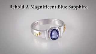 Ceylon Blue Sapphire Neelam Talismanic Ring [upl. by Llib]