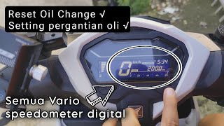 Cara setting dan reset oil change vario 125 150 160 pergantian oli setiap kilometer [upl. by Clova160]