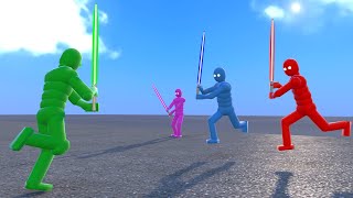 Ragdolls Fight with LIGHTSABERS  Overgrowth Mods Gameplay [upl. by Liuqnoj]