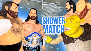 SHOWER Action Figure Match Drew McIntyre vs Shrek vs Seth Rollins  Multiversal Championship [upl. by Modie]