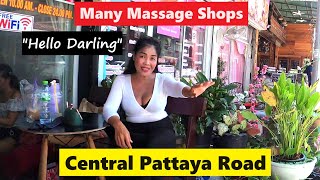 Pattaya Central Road so many Massage Shops [upl. by Tarfe]