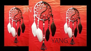 Como hacer atrapasueños YING YANG ORIGINAL paso a paso  DREAM CATCHERS [upl. by Asle]