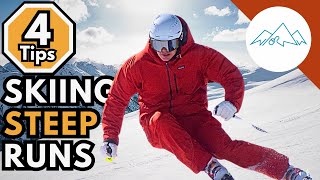 Intermediate to advanced skiing  How to ski down steep slopes  How to ski fast in control [upl. by Stoffel962]