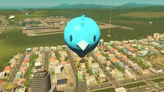 Flying Chirper Balloon citiesskylines [upl. by Olemrac]