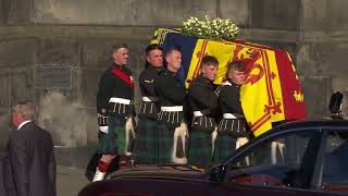 Scottish Bagpiper Plays the Lament  Queens Elizabeth State Funeral Bagpiper Compilation 2022 [upl. by Zonda]