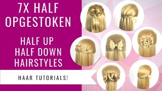 7X HALF OPGESTOKEN HAAR KAPSELS  7X HALF UPDO HAIRSTYLES  Dazzling Beauty [upl. by Emelda]