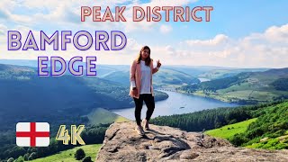 Bamford Edge Peak District walking tour 4K  2021 [upl. by Nolyaw]