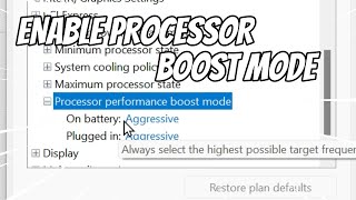 Enable Processor Performance Boost Mode in Command Prompt [upl. by Phipps909]