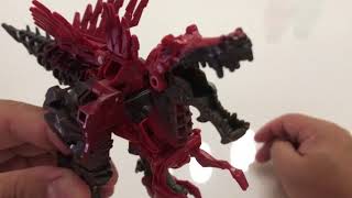 Transformers TLK Scorn 1Step Turbo Changer The Last Knight Dinobot works with Cyberfire Dragonstorm [upl. by Kiernan]