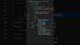 Changing the font family of a text using HTML and CSS [upl. by Elleina530]
