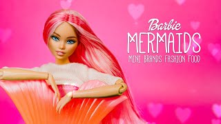 Let’s Make A Barbie Mermaid Made To Move  Mini Brands Fashion Food amp Books [upl. by Schoening942]