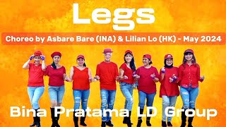 LEGS  Line Dance  Choreo by Asbare Bare INA amp Lilian Lo HK  Demo by BINA PRATAMA LD GROUP [upl. by Leitnahs]