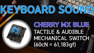 Keyboard sound  Cherry MX Blue  Tactile amp Audible  Mechanical switch  No talk [upl. by Perren869]