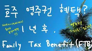 호주정보 호주 영주권 혜택 1년 후 Family Tax Benefit [upl. by Sheeree]