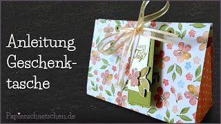 Anleitung Geschenktasche basteln aus Papier  Geschenktüte falten [upl. by Laup934]