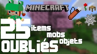 25 Objets Items et Mobs oubliés sur Minecraft [upl. by Longfellow]