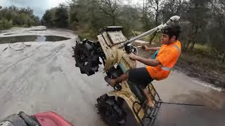 Buried in the Clay Hole amp Gnarly Water Wheelies XMR700 and Fourtrax 300 [upl. by Aziram]