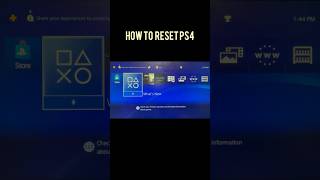 How to factory reset your PS4 [upl. by Guyon631]