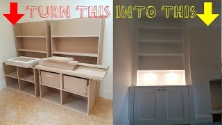 HOW TO  Build Alcove cabinets from cheap sheet material  time lapse video [upl. by Adamec]