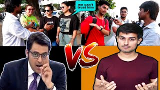 Arnab Goswami VS Dhruv Rathee  Whom People Trust More  Public Reaction [upl. by Jo-Anne]