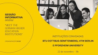 Meet the BTU CottbusSenftenberg HTW Berlin and Pforzheim University [upl. by Nevetse243]